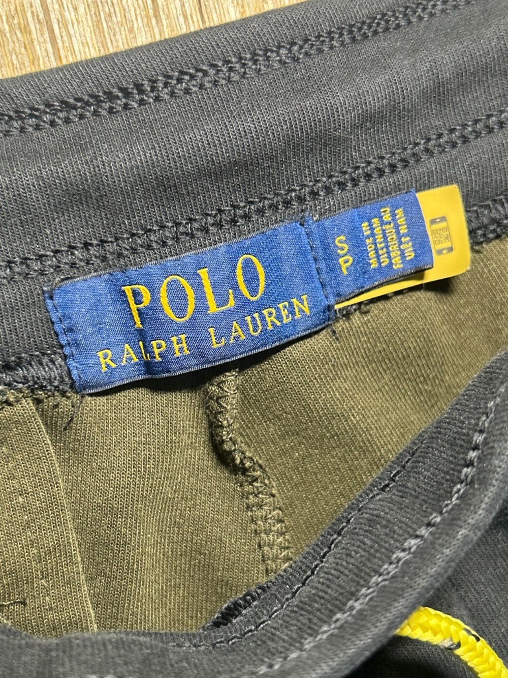 Polo Ralph Lauren Pants Mens M Black Colorblock Spell Out Tapered Slim Joggers - Picture 4 of 8